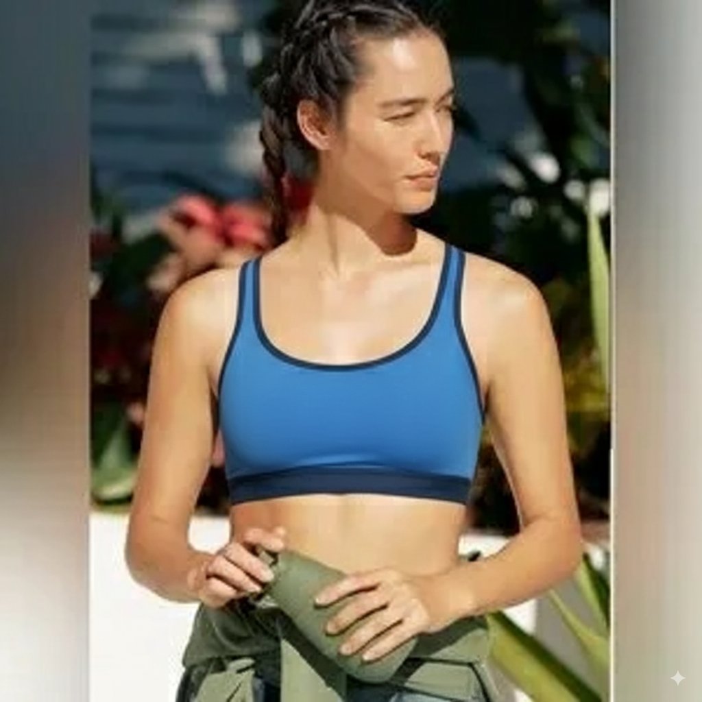 Fourlaps Sports Bra Blue High Support Large Womens Nwt Workout 4laps Activewear